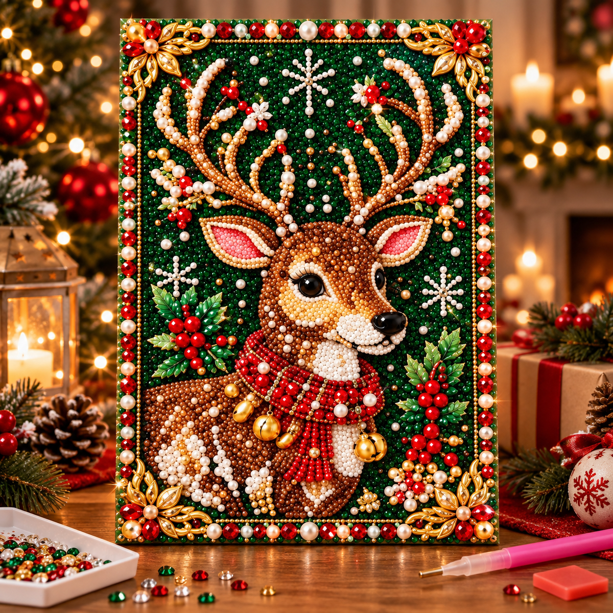 Limited-Time Offer | Christmas DIY Diamond Painting Kit โ Sparkling Hanging Decor, Holiday Gift & Family Craft Activity