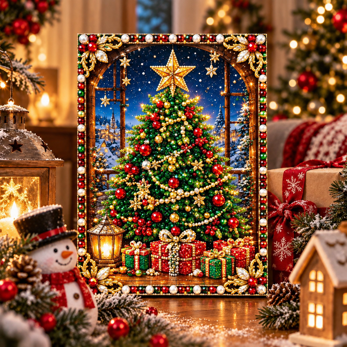 Limited-Time Offer | Christmas DIY Diamond Painting Kit โ Sparkling Hanging Decor, Holiday Gift & Family Craft Activity