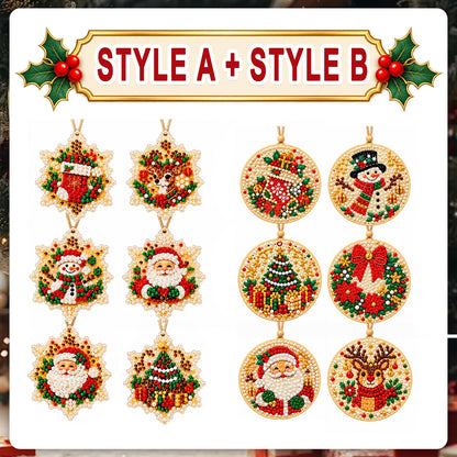 Christmas Diamond Painting Ornament Kit – Sparkling DIY Tree Decorations & Holiday Craft Gift