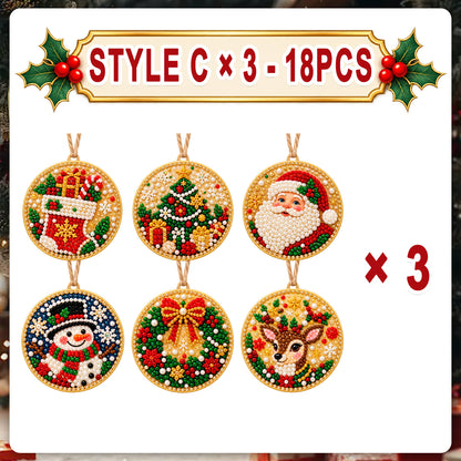 Christmas Diamond Painting Ornament Kit – Sparkling DIY Tree Decorations & Holiday Craft Gift